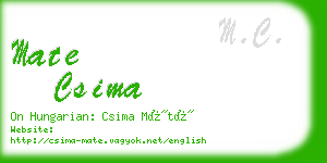 mate csima business card